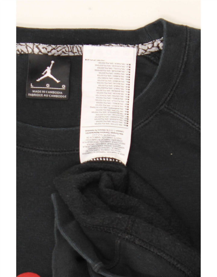 Jordan Mens Graphic Sweatshirt Jumper Large Black Cotton