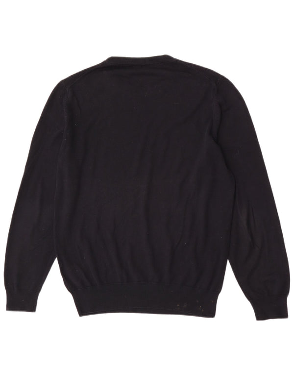 Hugo Boss Herre Regular Fit Crew Neck Jumper Sweater Medium Sort Bomuld