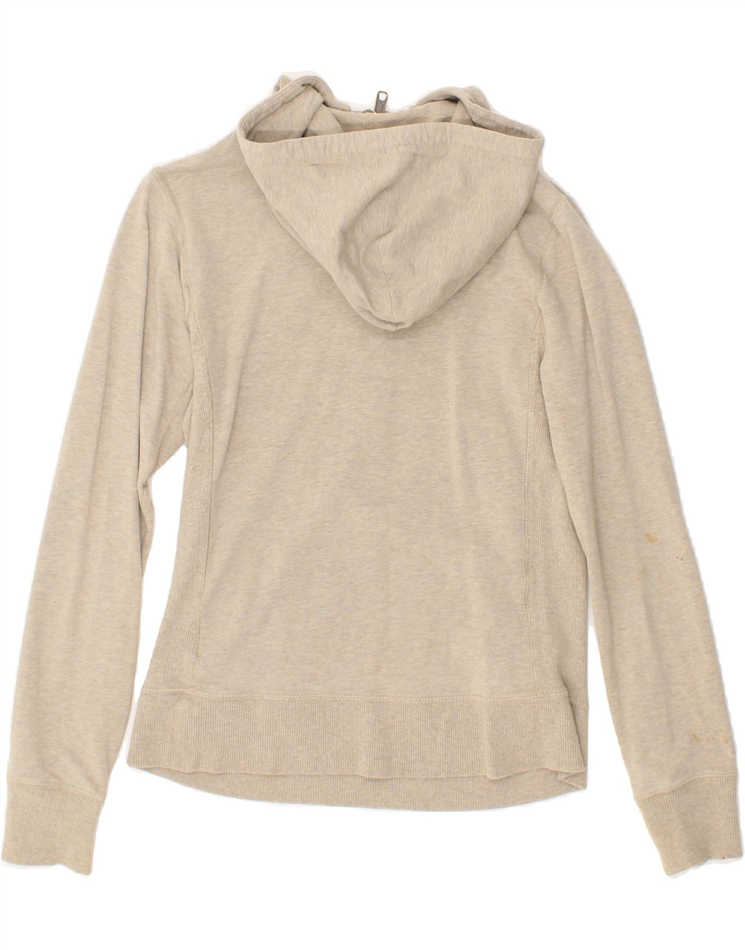 NIKE Womens Zip Neck Hoodie Jumper  US 8/10 Medium Beige Vintage Nike and Second-Hand Nike from Messina Hembry 