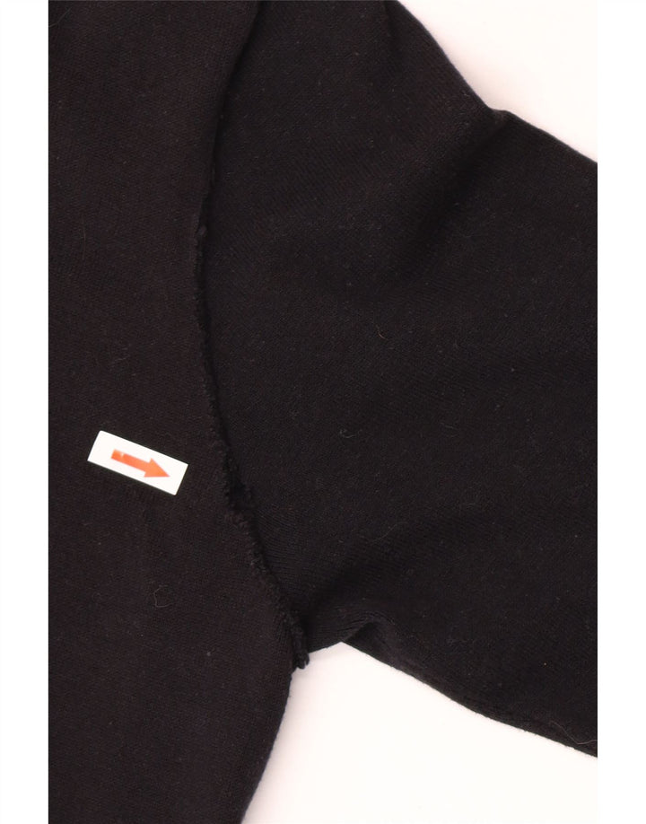 Zara Mens Cardigan Sweater Large Black Cotton