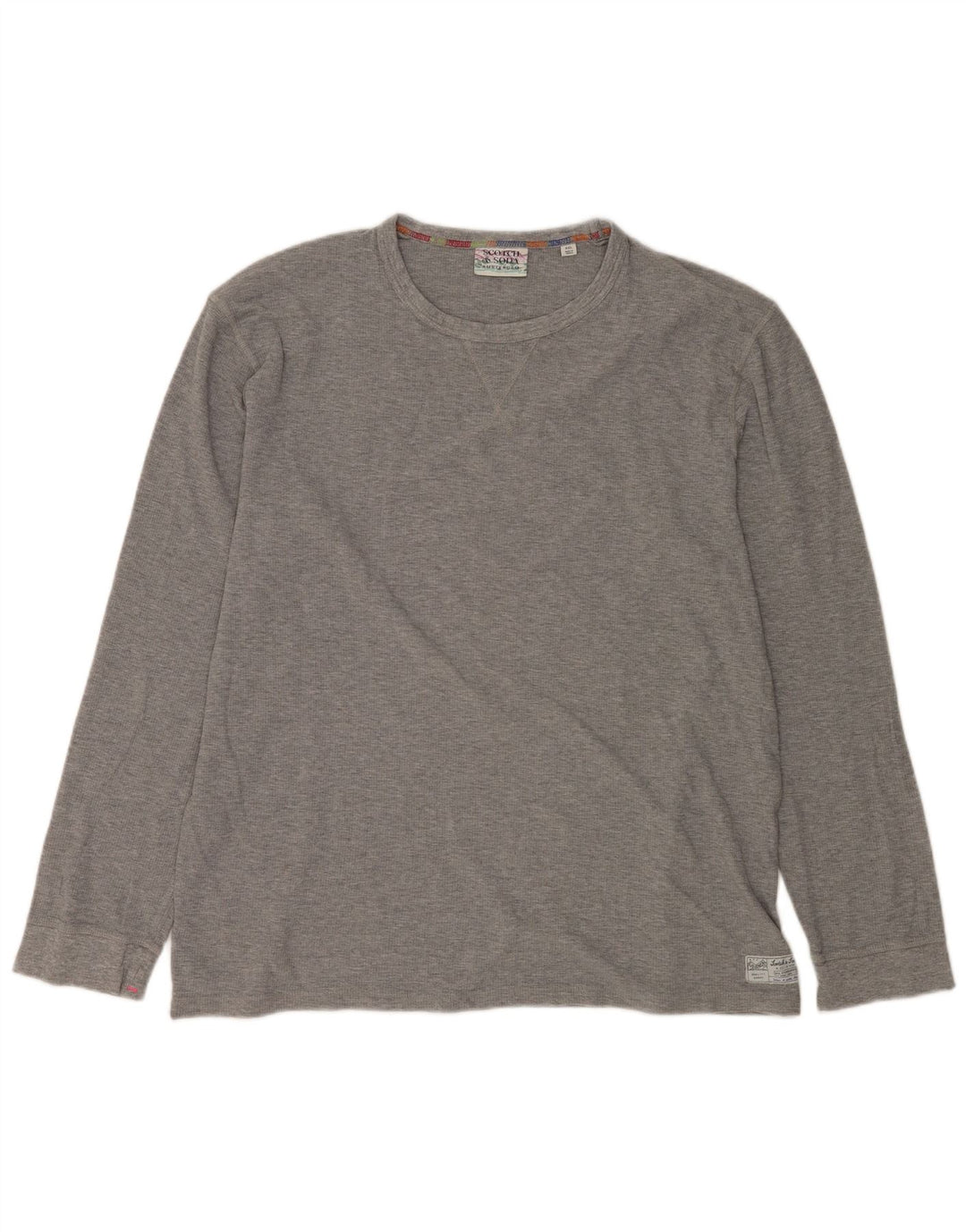 SCOTCH & SODA Mens Top Long Sleeve 2XL Grey Cotton