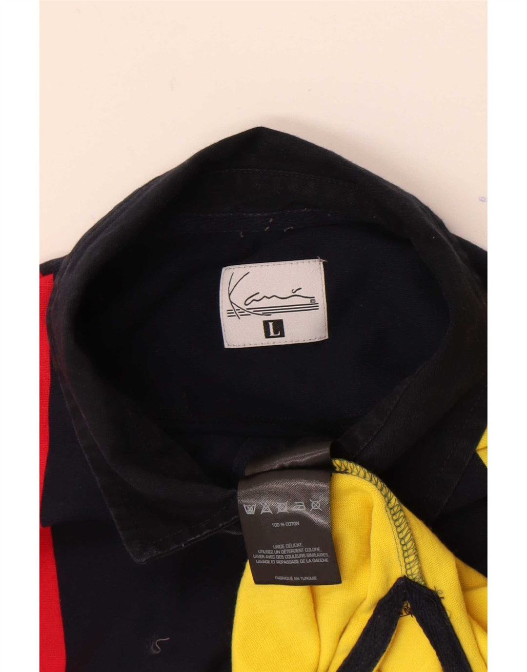 Karl Kani Mens Graphic Polo Shirt Large Multicoloured Colourblock