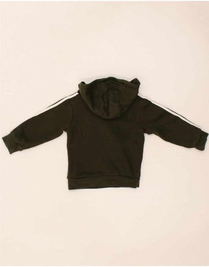 ADIDAS Baby Boys Graphic Hoodie Jumper 6-9 Months Khaki Cotton Vintage Adidas and Second-Hand Adidas from Messina Hembry 