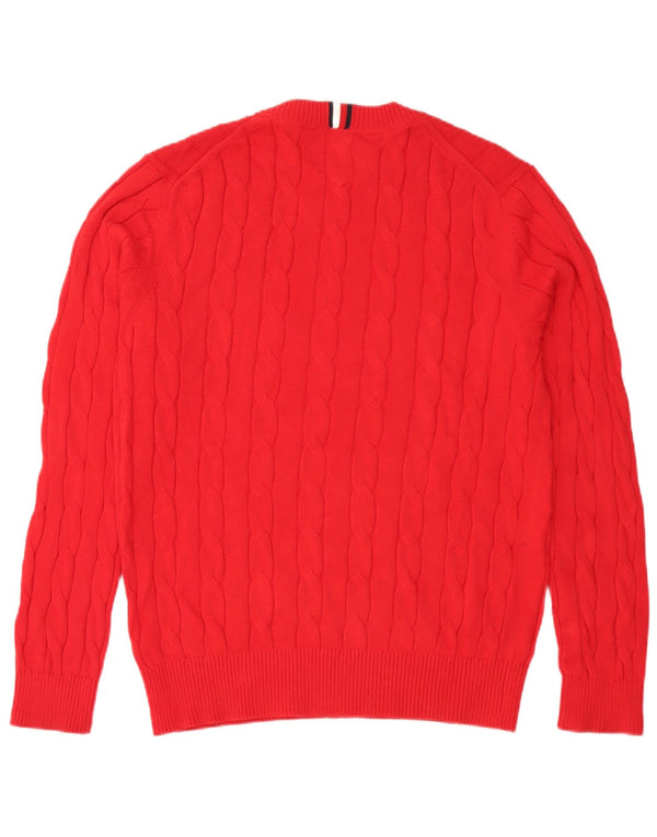 Tommy Hilfiger Herre Crew Neck sweater Medium Rød Bomuld