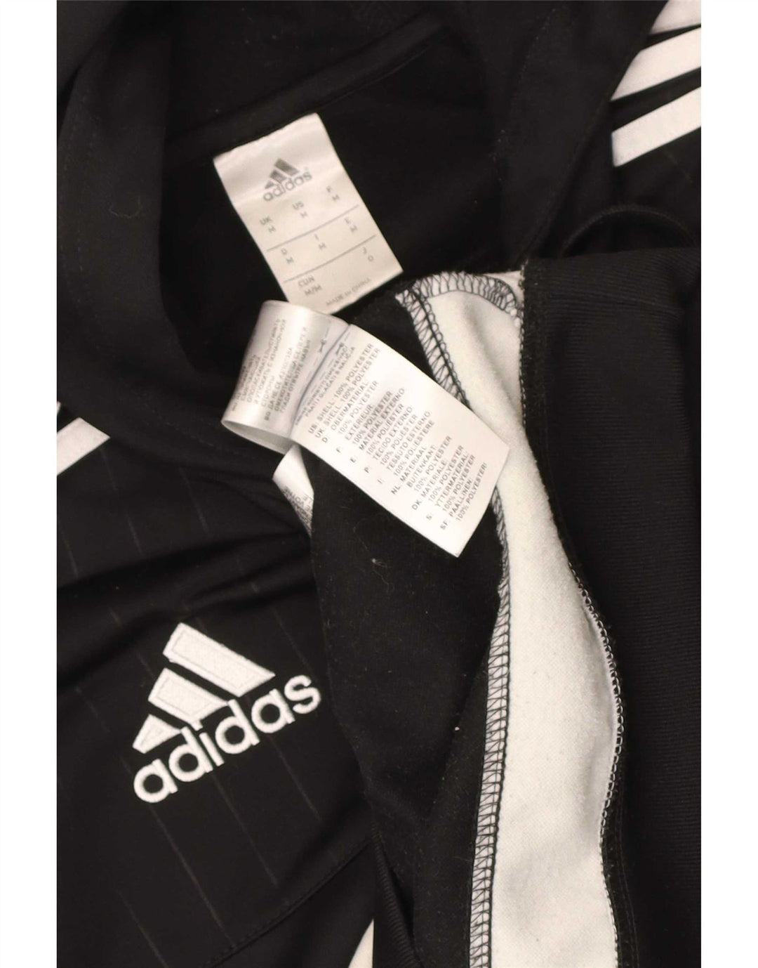 Maglione con cappuccio grafico da uomo Adidas, poliestere color block medio nero