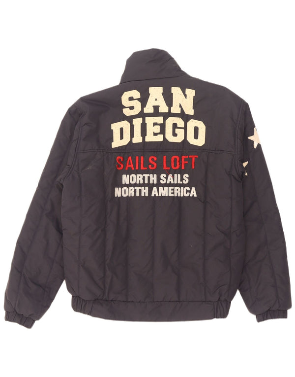 Giacca imbottita con grafica da uomo North Sails UK 38 Medium Blu Navy in poliammide