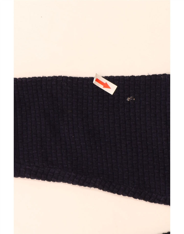 Suéter masculino Ted Baker com gola redonda, tamanho 3, algodão azul marinho médio