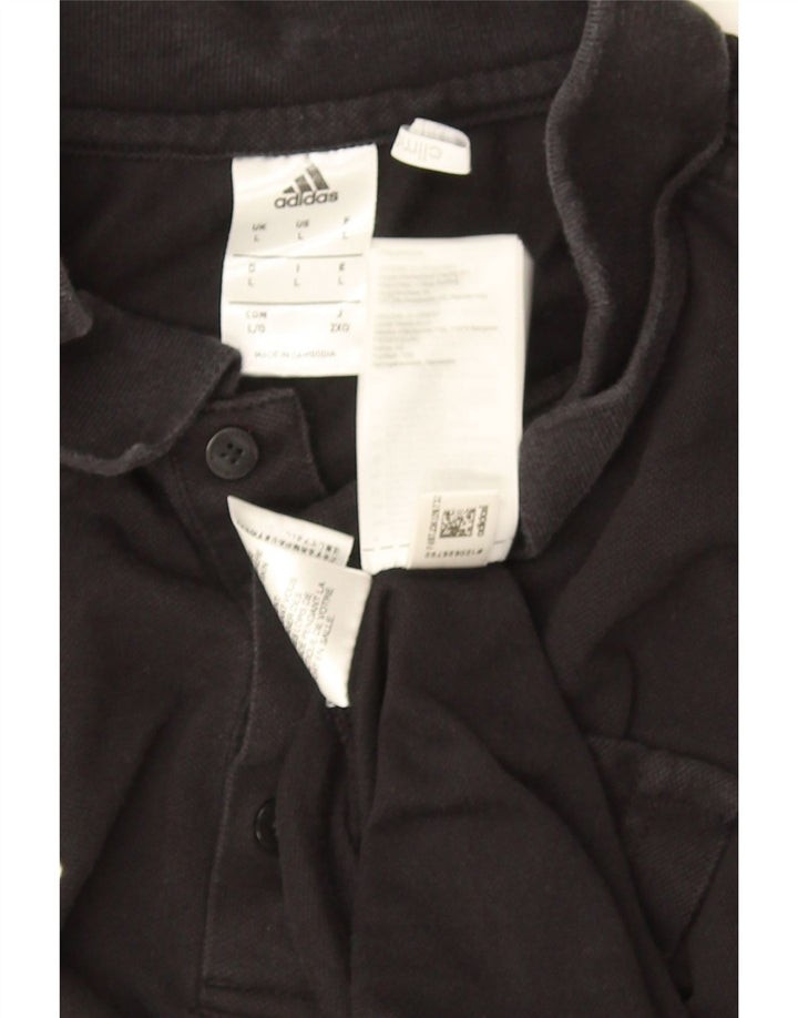 Adidas Mens Climalite Polo Shirt Large Black Cotton