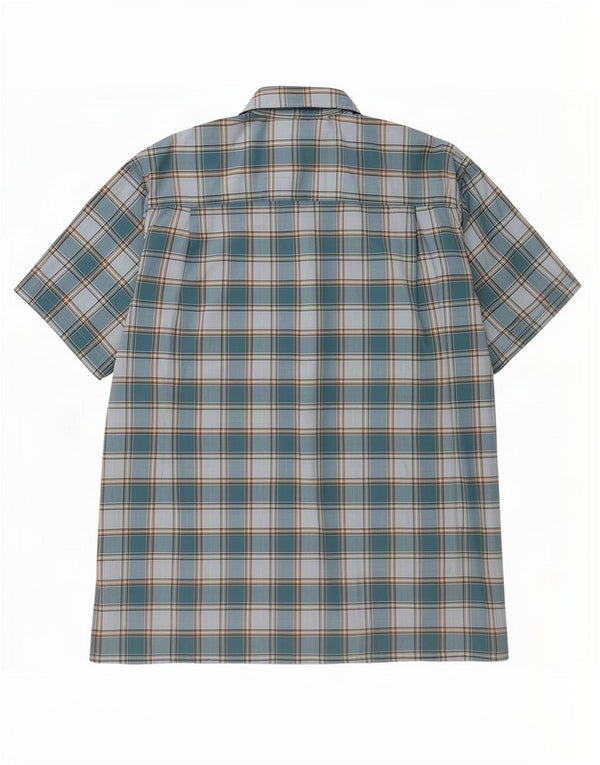 Camicia a maniche corte da uomo Nautica XL in cotone a quadri blu