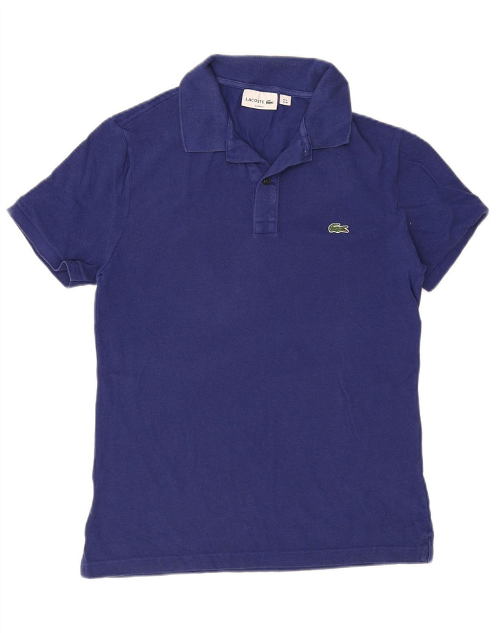 Lacoste Polo Slim Fit pour homme Taille 4 Bleu moyen Coton