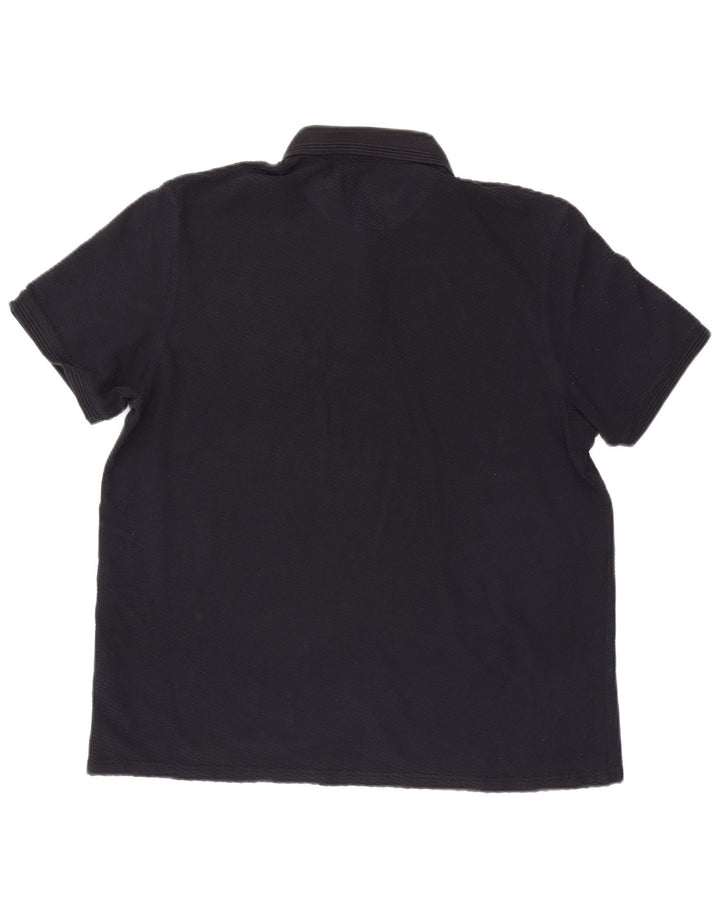 Ted Baker Mens Polo Shirt Size 6 2XL Navy Blue Cotton