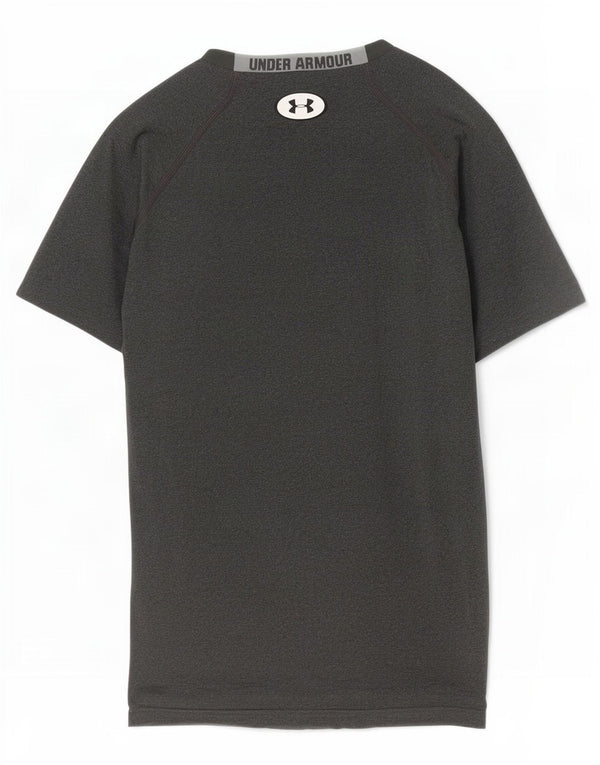 Under Armour Mens Heat Gear grafikus póló felső közepes szürke színben