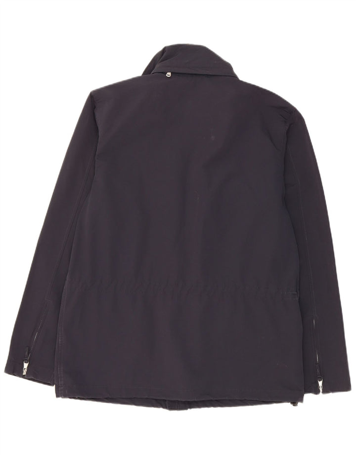 Aspesi Womens Utility Jacke UK 14 Medium Marineblau Baumwolle