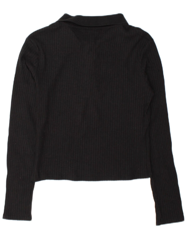 Polo a maniche lunghe da donna Zara UK 16 grande nera