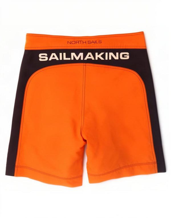 North Sails Mens Graphic Swimming Shorts Medium Orange Colourblock