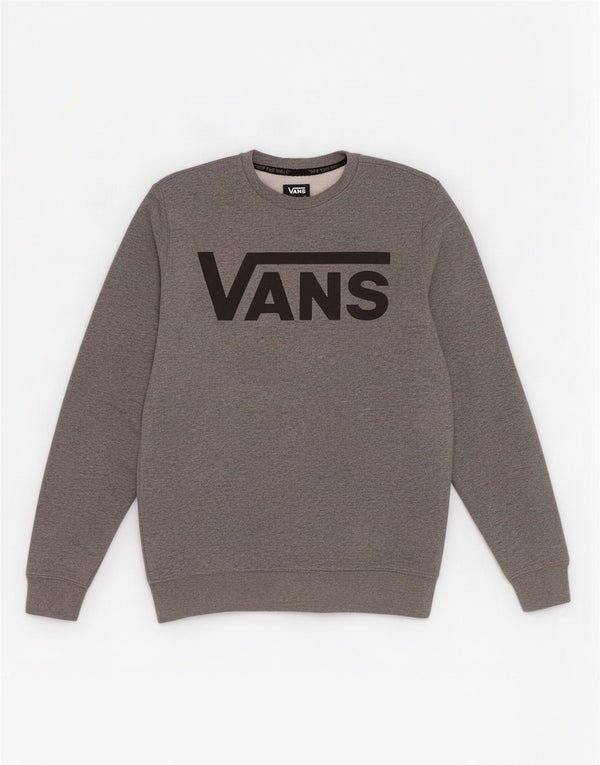 Vans Mens Graphic Sweatshirt Jumper Small Grey Flecked Cotton