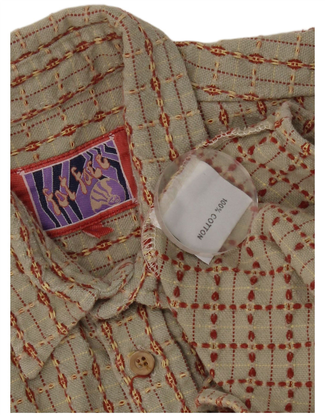 Fat Face Mens Flannel Shirt Large Green Check Cotton