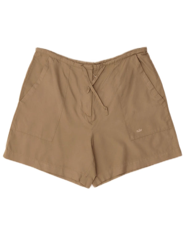 Shorts feminino Nike US 8/10 médio W30 poliéster bege