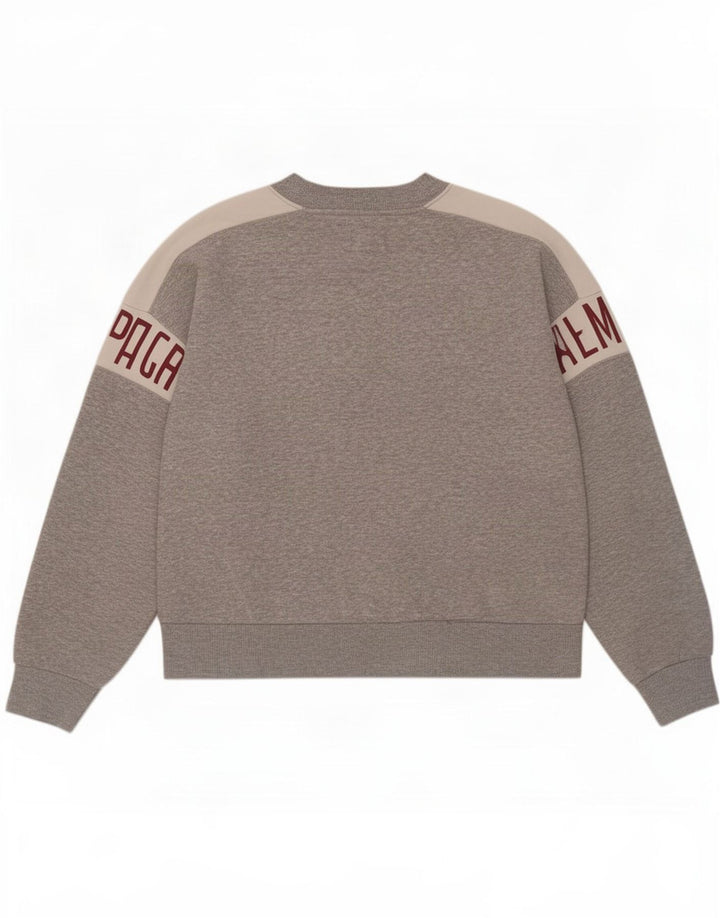American Eagle Mens Graphic Sweatshirt Jumper Medium Grey Colourblock