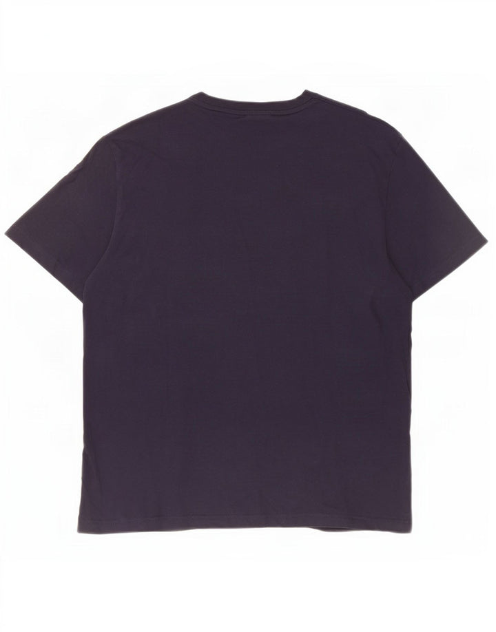 Gant Mens T-Shirt Top Large Navy Blue Cotton