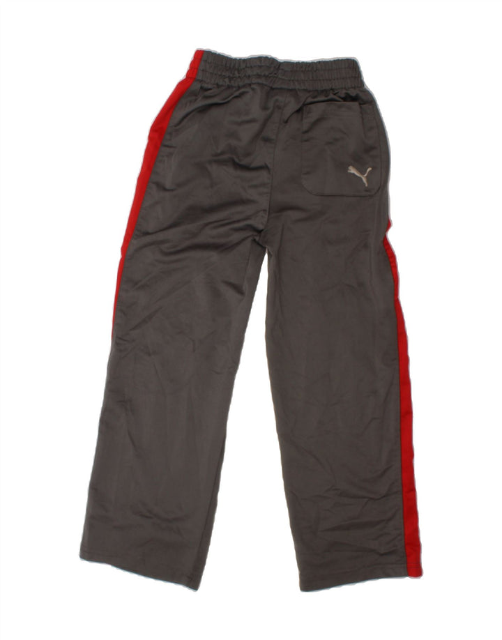 PUMA Boys Tracksuit Trousers 6-7 Years  Grey Colourblock Polyester Vintage Puma and Second-Hand Puma from Messina Hembry 