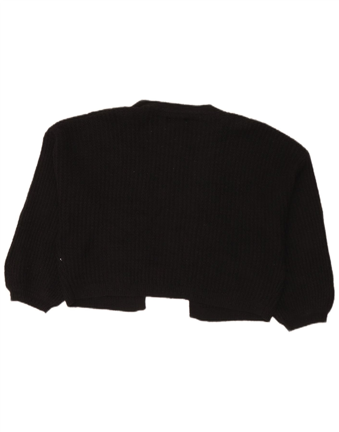 Fat Face Womens Oversized Crop Open Cardigan Sweater UK 14 Large Black