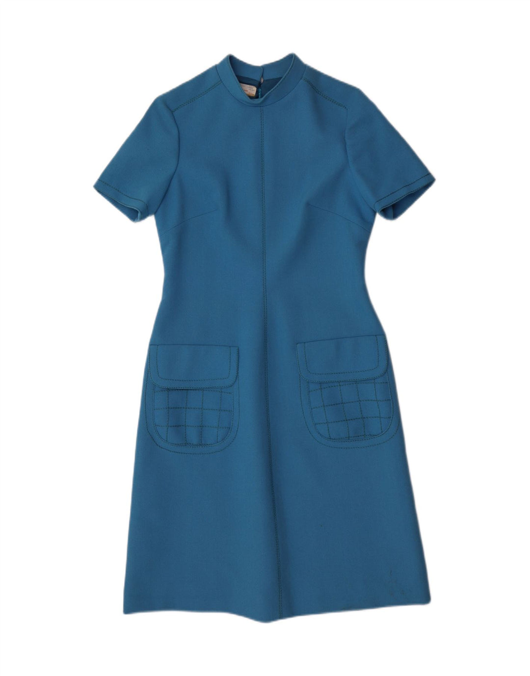 Vintage Womens Sheath Dress IT 44 Medium Blue