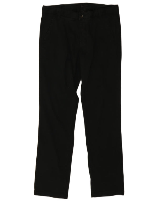 Calvin Klein Mens Straight Chino Trousers W32 L30 Black Cotton