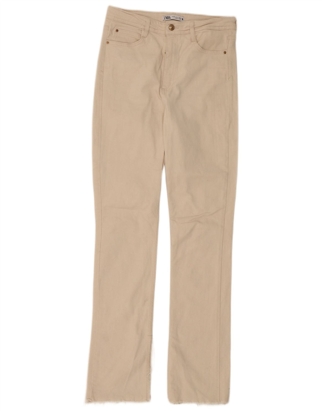 Zara Dame Slim Jeans EU 38 Small W28 L33 Off White