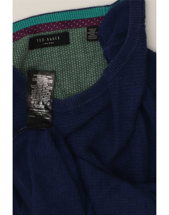 Maglione da uomo con scollo a barca Ted Baker, grande cotone blu