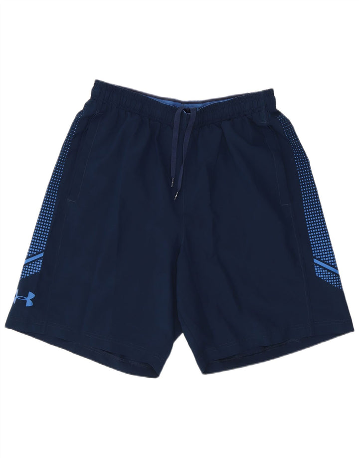 Under Armour Mens Graphic Loose Fit Sport Shorts Medium Navy Blue