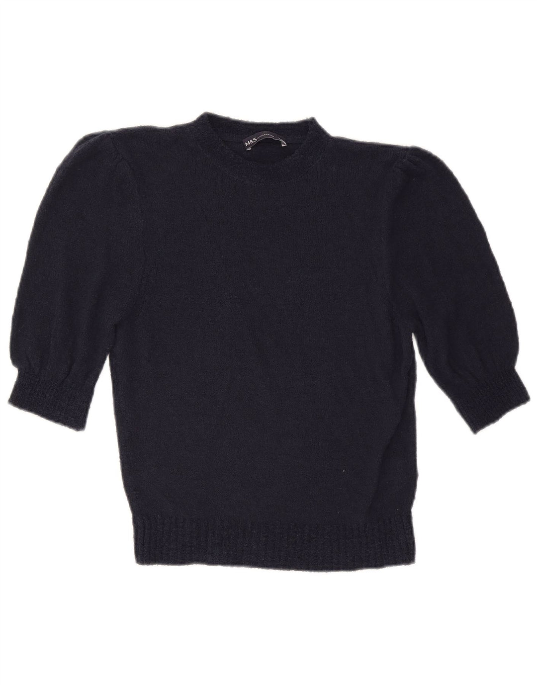 Marks & Spencer Womens Crew Neck Jumper Sweater UK 12 Medium Navy Blue