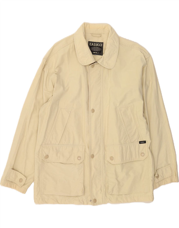 CASUCCI Mens Windbreaker Jacket UK 38 Medium Off White Vintage Casucci and Second-Hand Casucci from Messina Hembry 