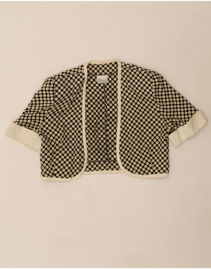 VINTAGE Womens Bolero Top IT 42 Medium Black Polka Dot Acetate Vintage Vintage and Second-Hand Vintage from Messina Hembry 