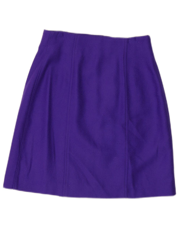 Massimo Dutti Damen A-Linienrock EU 38 Small W28 Lila Viskose