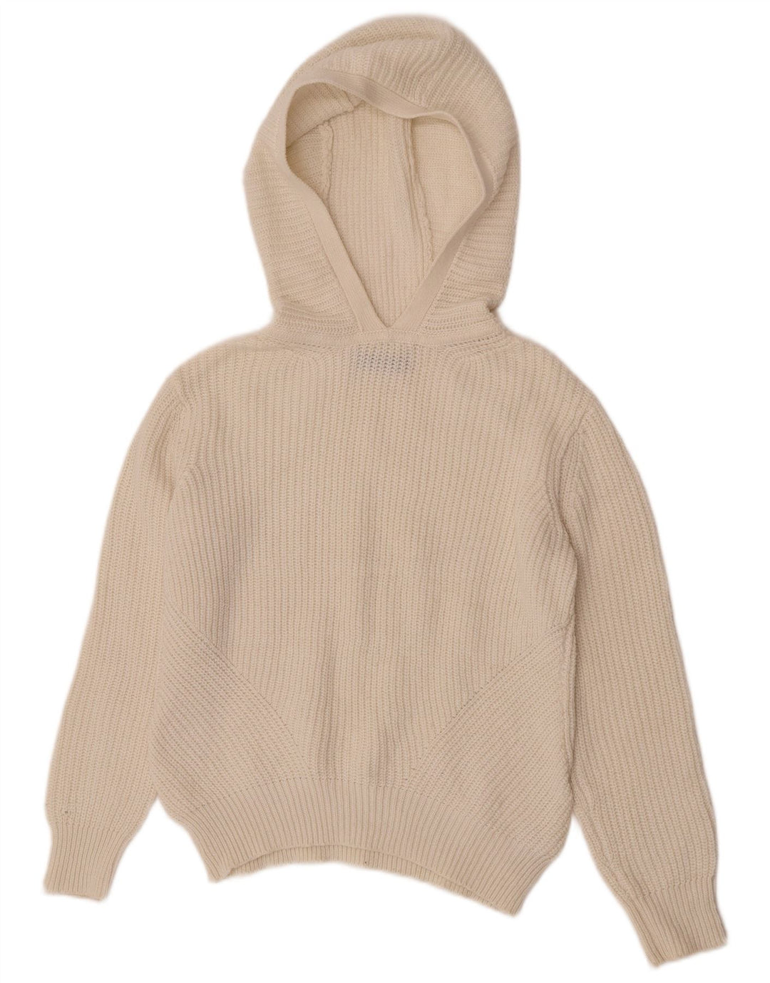 Marks & Spencer Womens Hooded Jumper Sweater UK 10 Small Off White