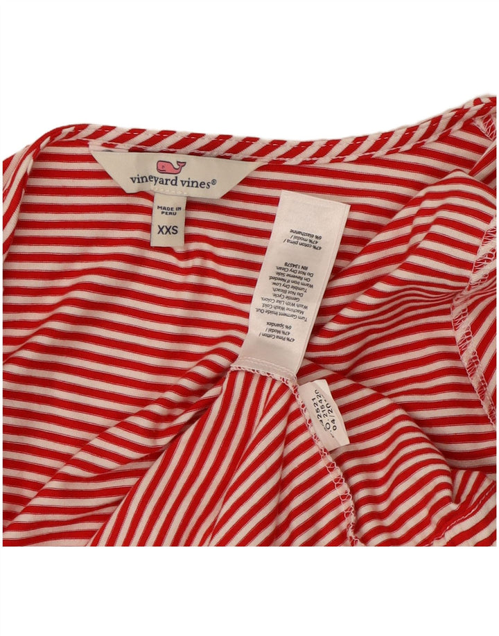 VINEYARD VINES Womens Playsuit UK 2 2XS Red Striped Cotton