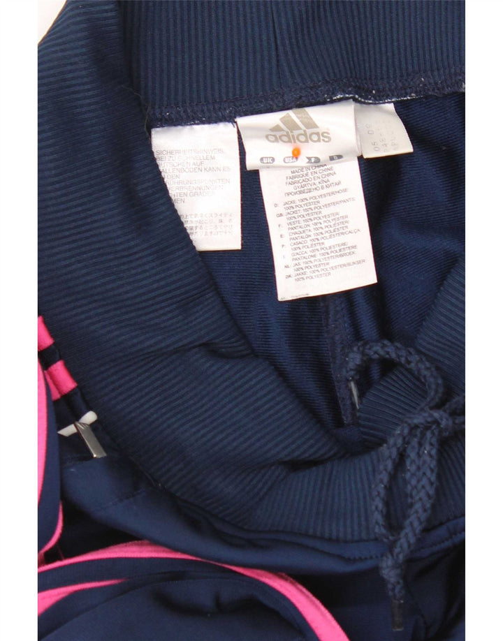 Adidas Womens Tracksuit Trousers UK 8 Small Navy Blue Polyester