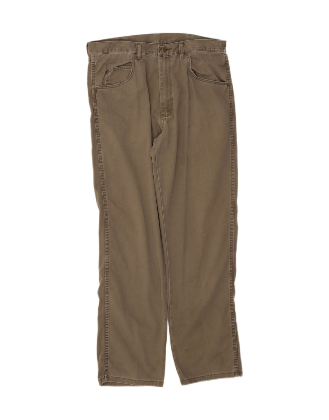 WRANGLER Mens Straight Casual Trousers W36 L32 Brown Cotton Vintage Wrangler and Second-Hand Wrangler from Messina Hembry 
