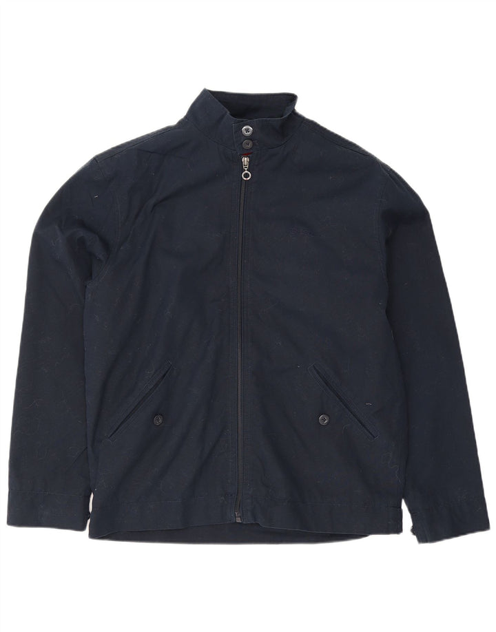 Ben Sherman Herre Bomber Jacket UK 38 Medium Navy Blue Bomuld