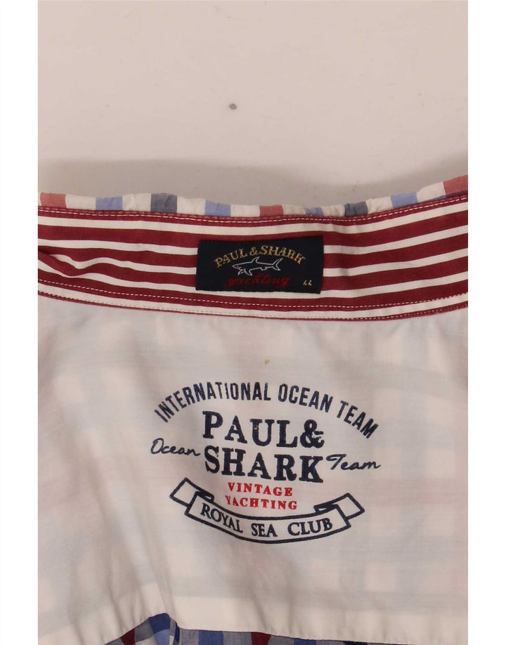 Paul & Shark Mens Yachting Shirt Size 44 XL Multicoloured Gingham