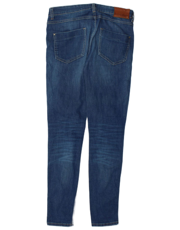 Zara Damen Mid Rise Skinny Jeans EU 38 Small W28 L30 Blaue Baumwolle