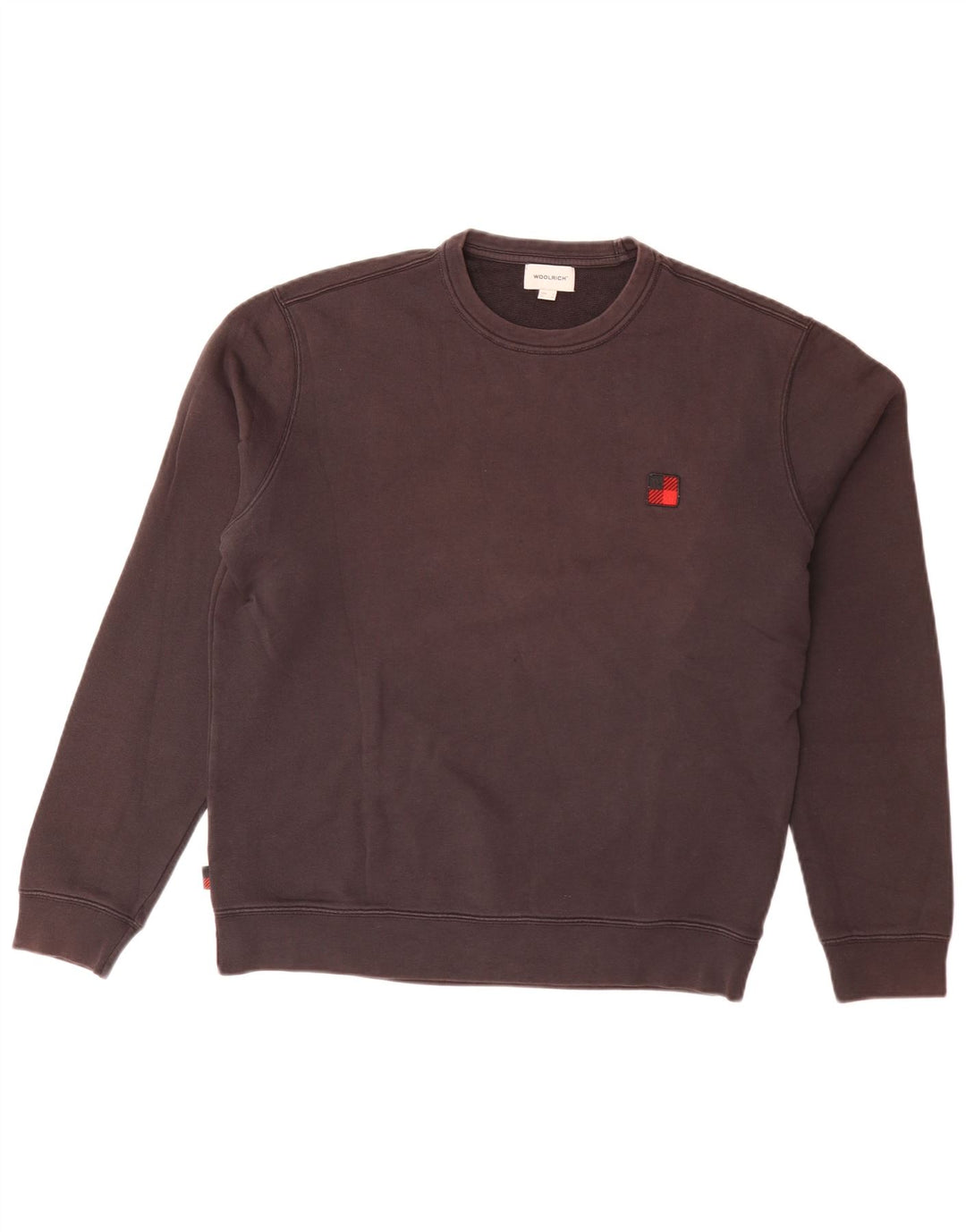 Woolrich Herre Loose Fit Sweatshirt Jumper lille brun bomuld