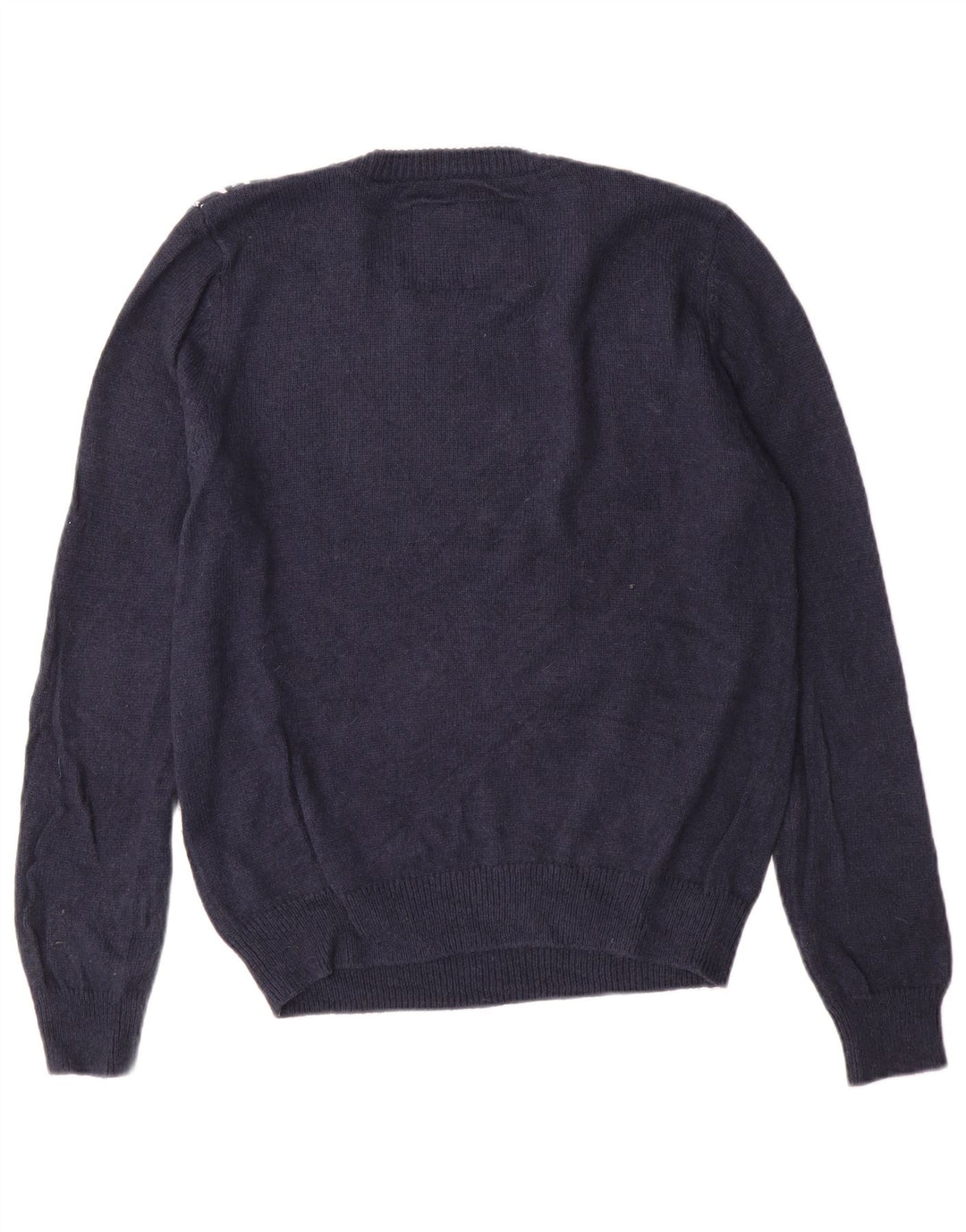 JACK WILLS Womens Crew Neck Jumper Sweater UK 12 Medium  Navy Blue