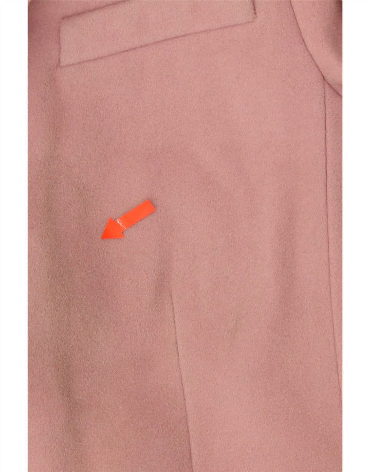 Zara Womens Overcoat UK 12 Medium  Pink Wool