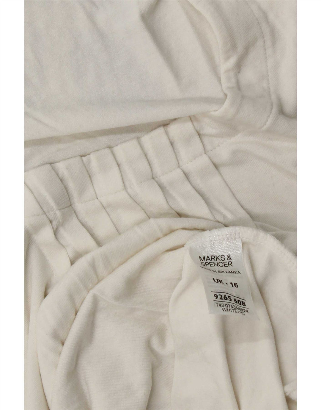 Marks & Spencer Womens T-Shirt Top UK 16 Large White Viscose