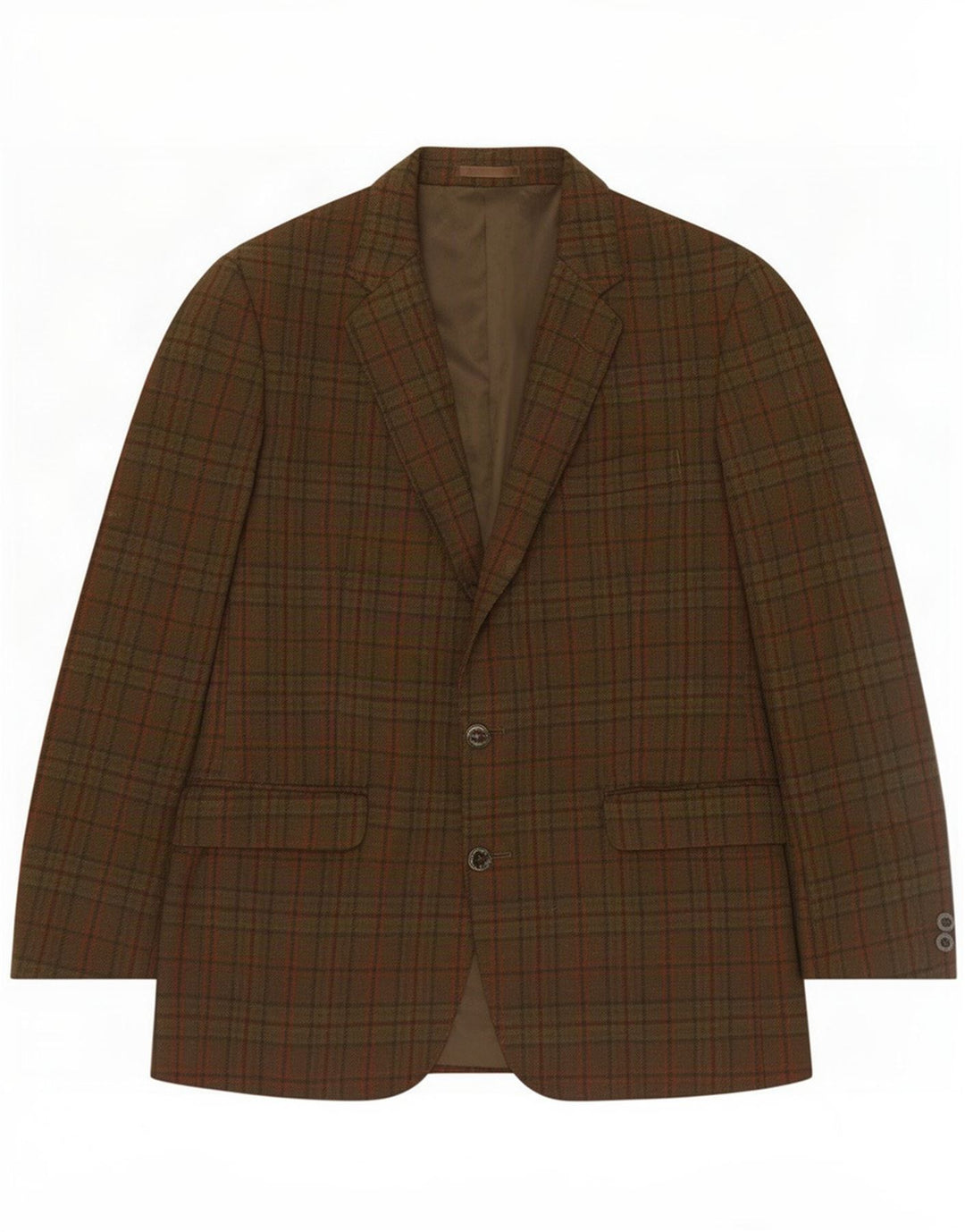 Centaur Herre 2-knaps blazerjakke UK 38 Medium Khaki ternet uld