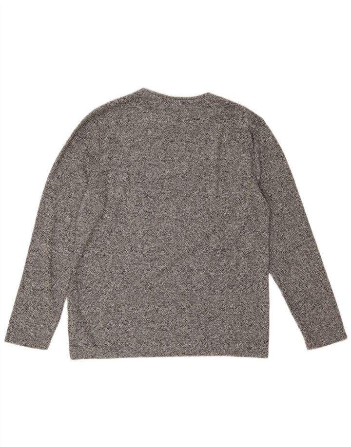 Zara Dame Jumper Sweater UK 16 Stor Grå Polyester