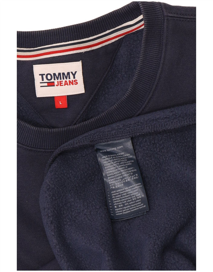 Tommy Hilfiger Herre Sweatshirt Jumper Stor Marineblå Bomuld