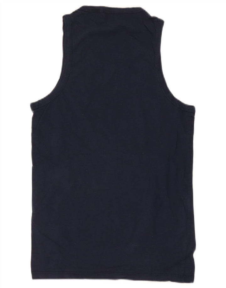 Levi's Damen Weste Top UK 10 Small Marineblau Baumwolle